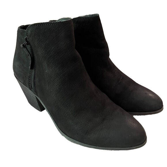 FRYE & Co. Womens Boots Size 7 M Black Nubuck Leather Zip Ankle Bootie Judith - Picture 14 of 15